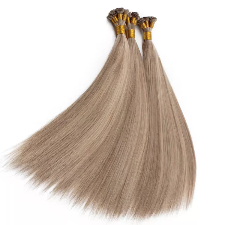 Unprocessed Hand Tied Weft Cuticle Aligned Top Quality Hand Tied Weft Hair Extension